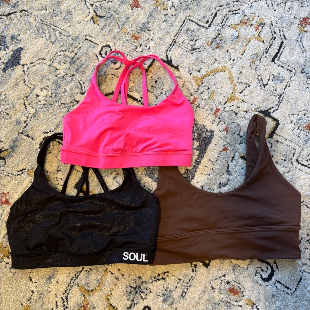 EUC/VGUC Lululemon Energy Bra and Align Bra sports bra bundle, size 6 and 8